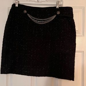 Beautiful black tweed mini skirt